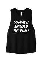 Load image into Gallery viewer, Summer Should Be Fun - Summer House Cropped Tank-top