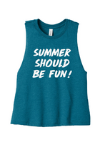 Load image into Gallery viewer, Summer Should Be Fun - Summer House Cropped Tank-top