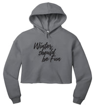 Load image into Gallery viewer, Winter Should Be Fun - Winter House Cropped Hoodie