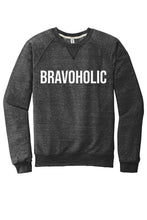 Load image into Gallery viewer, Bravoholic Unisex Heathered Crewneck Sweatshirt

