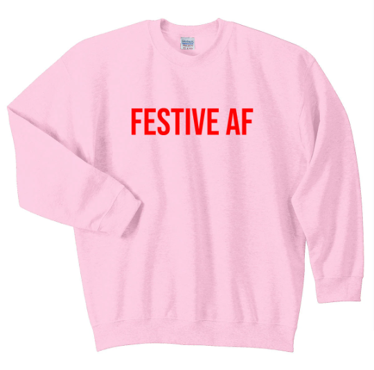 Festive AF Unisex Crewneck Sweatshirt