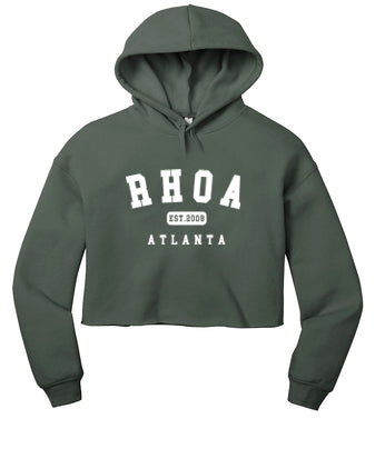 Vintage Style RHOA Cropped Hoodie