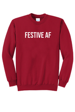 Load image into Gallery viewer, Festive AF Unisex Crewneck Sweatshirt
