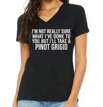 Load image into Gallery viewer, Pinot Grigio - Pump Rules V-Neck T-shirt
