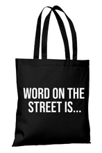 Load image into Gallery viewer, Word On The Street RHOP Tote Bag
