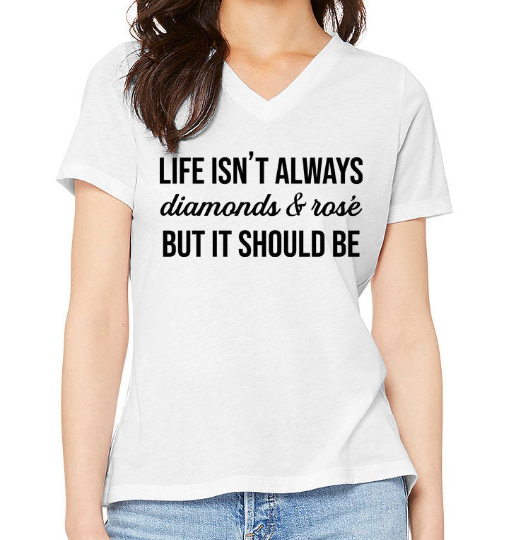 Diamonds & Rose - RHOBH V-Neck