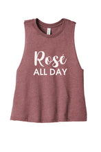 Load image into Gallery viewer, Rosé All Day - Summer House Cropped Tank-Top
