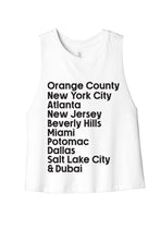 Load image into Gallery viewer, Housewives Cities - Woman&#39;s Cropped Tanktop

