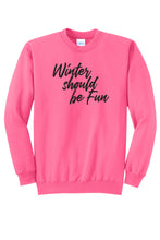Load image into Gallery viewer, Winter Should Be Fun - Winter House Unisex Crewneck
